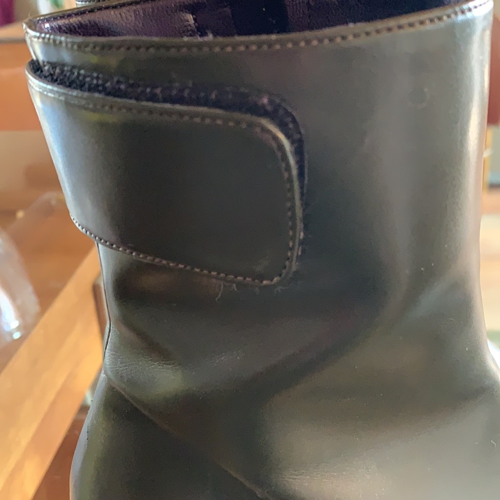Fabulous square-toe Italian green ankle boot. 💚💚💚 - Picture 5 of 8